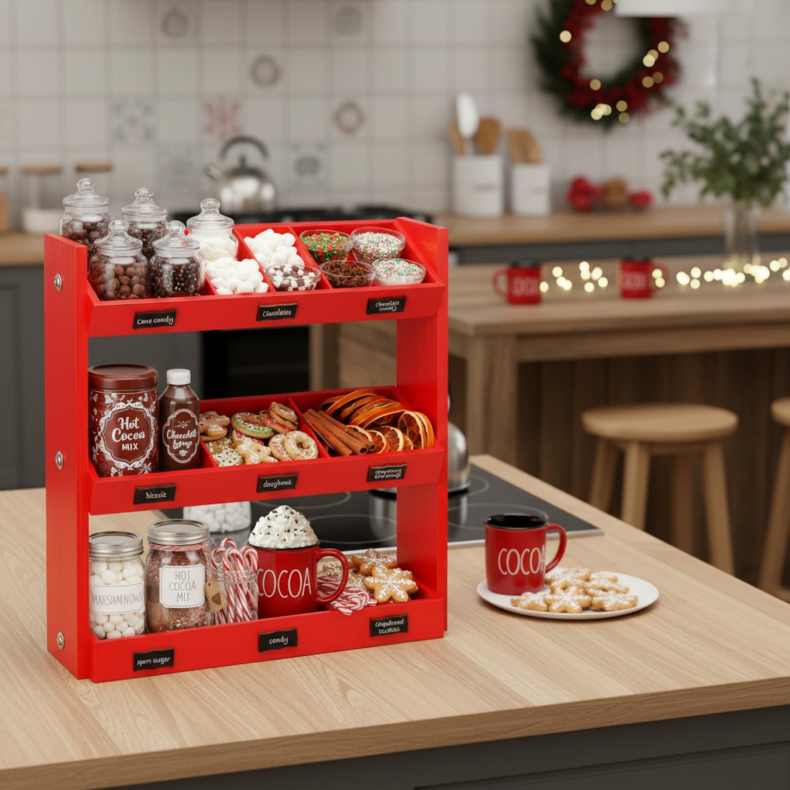 Thyle caja barra cacao navidad uso-cocina: ideal para cocinas y barras de bebidas en casa