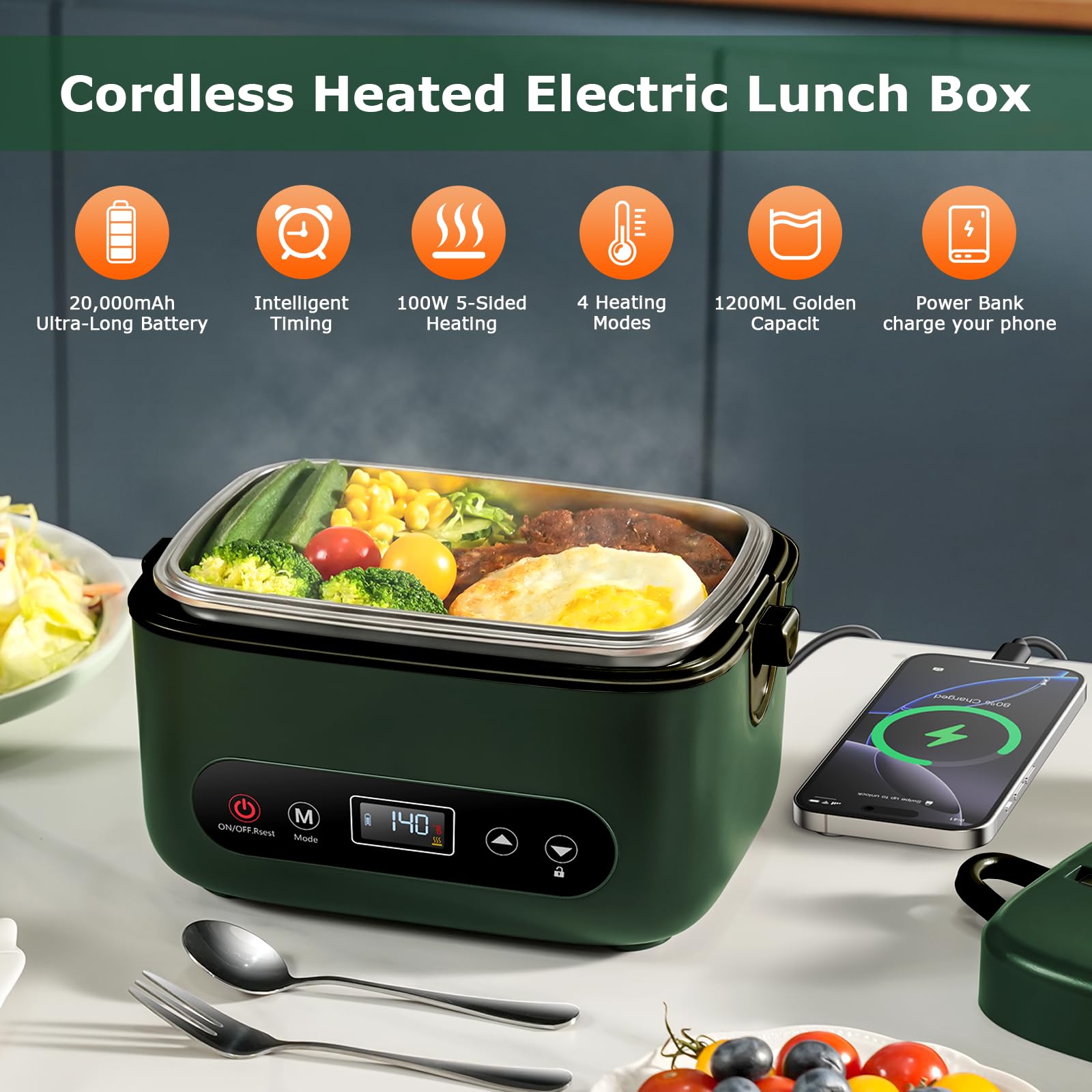 Cuatro modos de calefacción THZDMI para adaptar comidas y temperaturas.