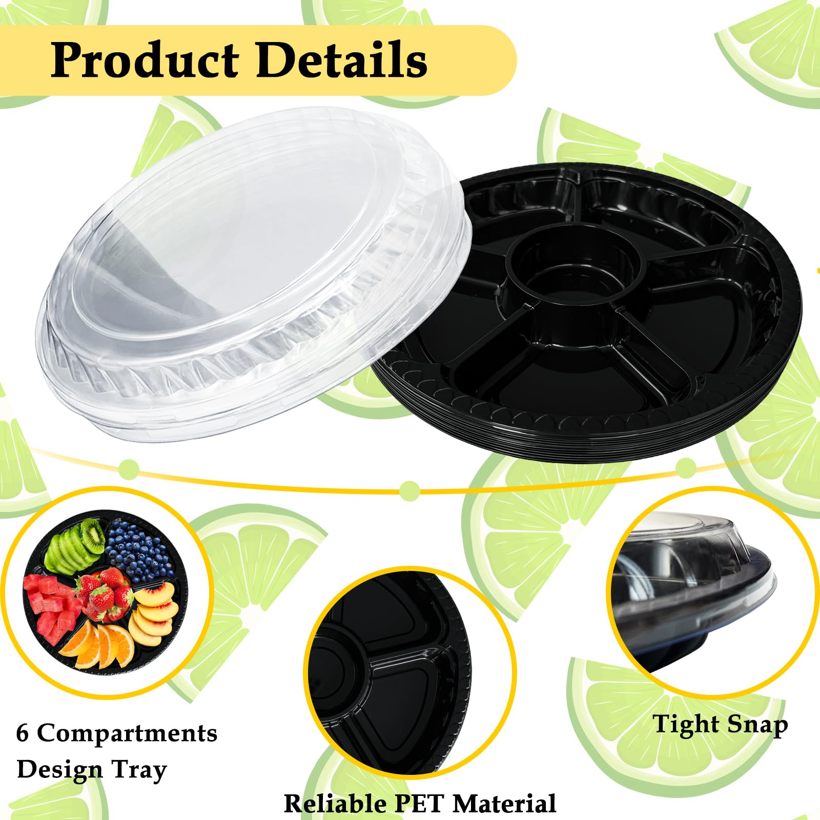 Bandeja Tiaiidi para fruta y snacks, ideal para picnic