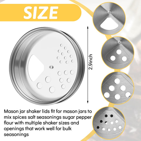Tiangrid juego de 8 tapas de acero inoxidable para tarros Mason