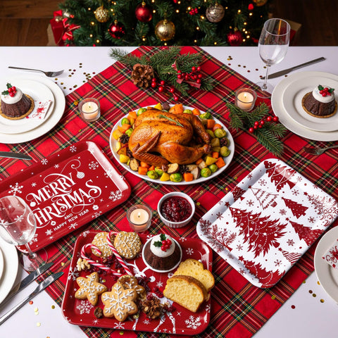 Bandeja Tiangrid para servir snacks en fiestas navideñas
