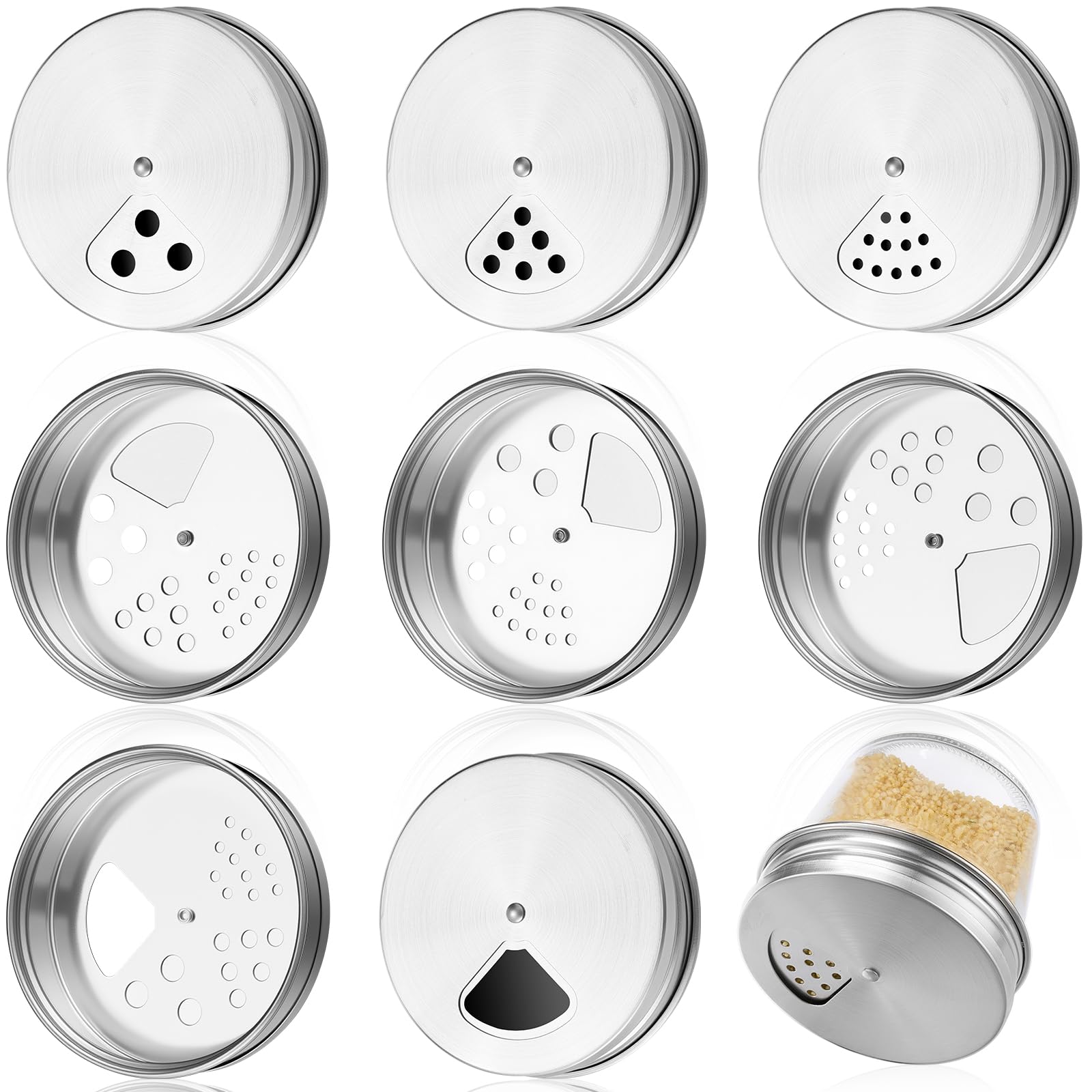 Tiangrid tapas ajustables para latas Mason de boca regular con vertido preciso