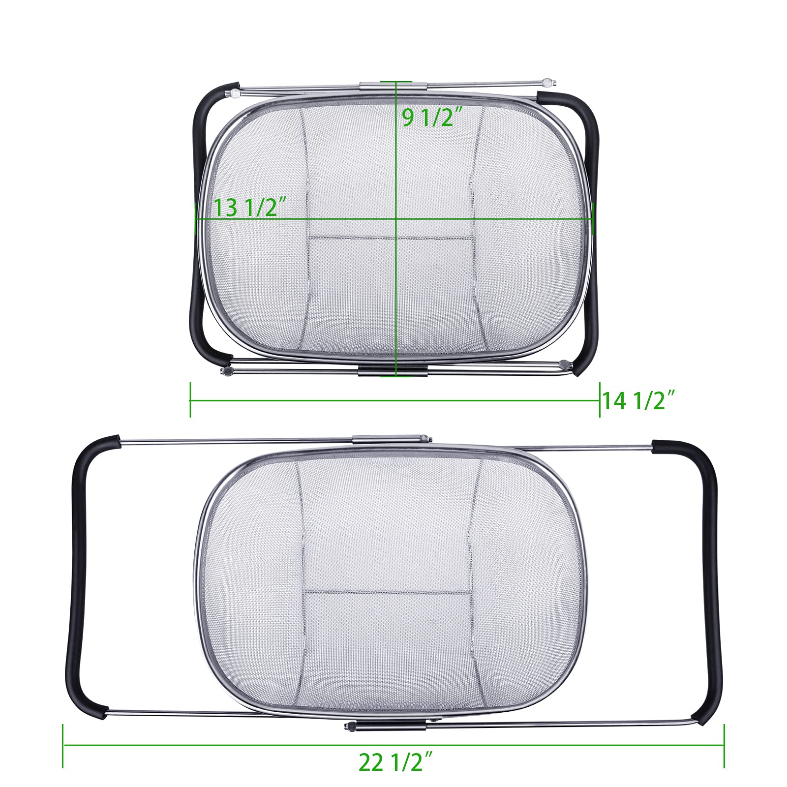 Tiawudi escurridor de acero 18/8 resistente para uso diario en la cocina