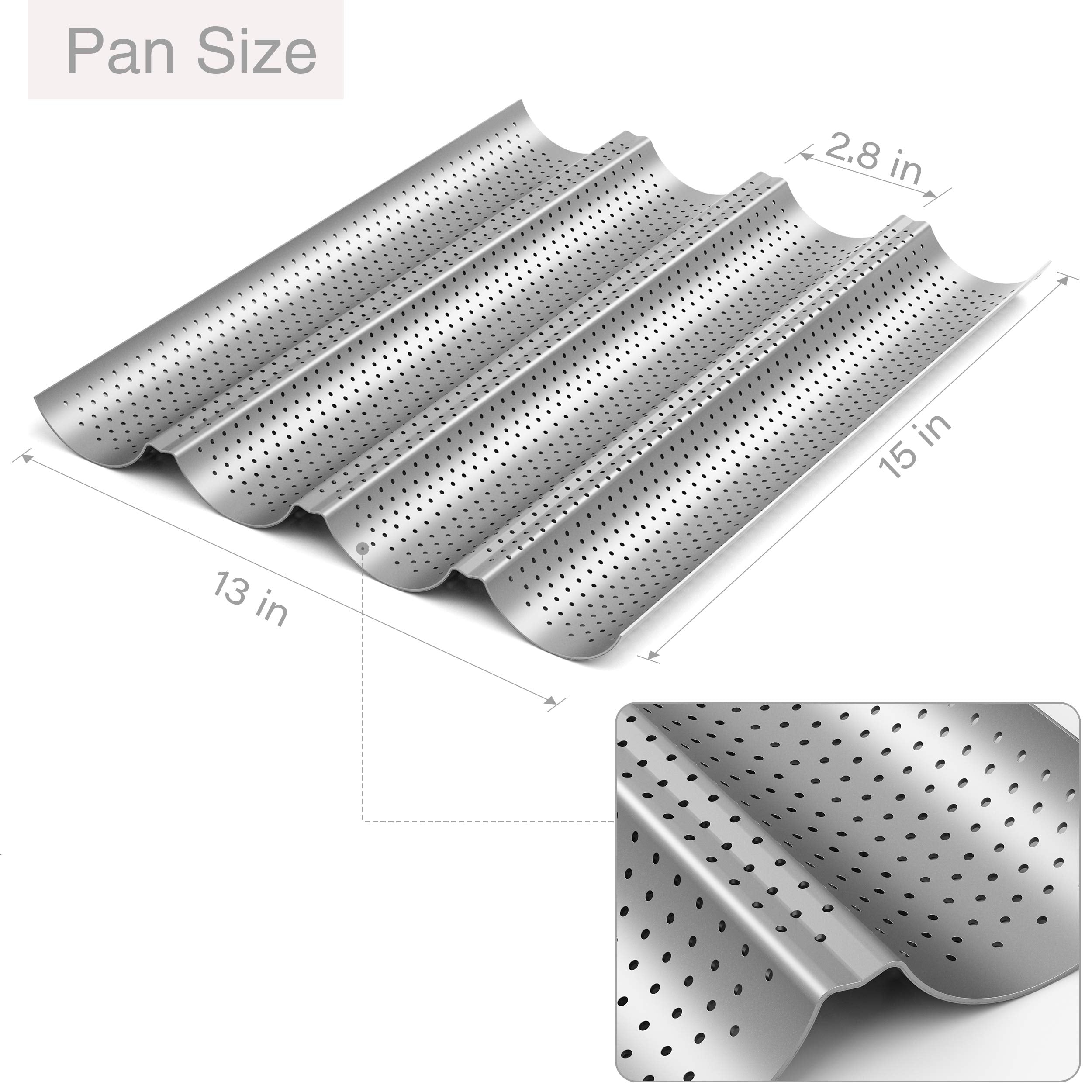 Bandeja antiadherente Tiawudi 15x13, desmoldeo fácil de panes.