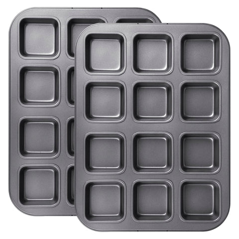 Bandejas Tiawudi 12 cavidades, liberación antiadherente para brownies perfectos