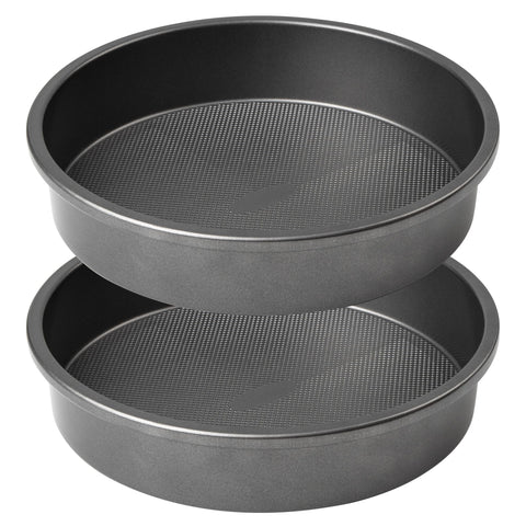 Bandejas Tiawudi para torta redonda de 9 pulgadas, juego de 2 para hornear en capas.