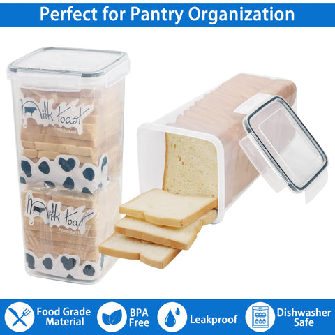 Caja pan Tiawudi para pan de sándwich y bollos, almacenamiento ordenado.