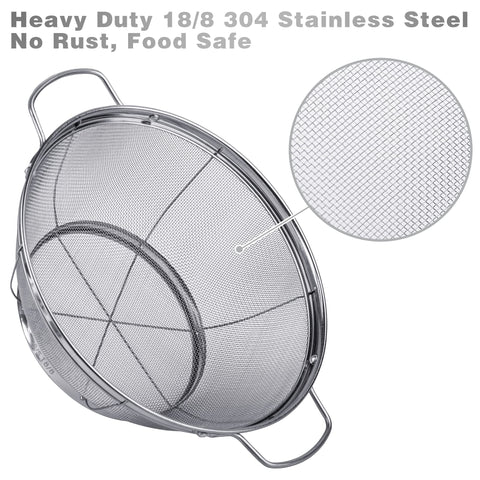Colador 4qt de Tiawudi en acero 18-8 para frutas y verduras