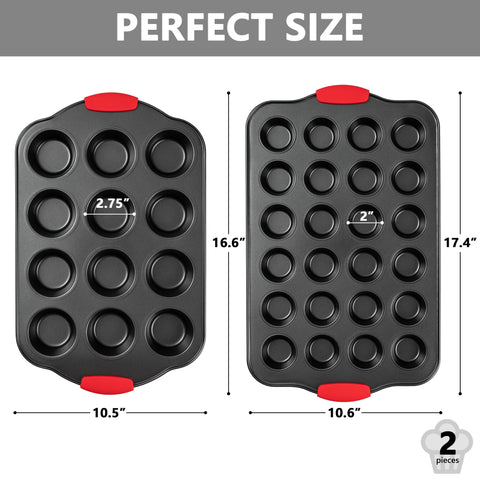 Tiawudi molde magdalenas 24 cupos, ideal para cupcakes pequeños.