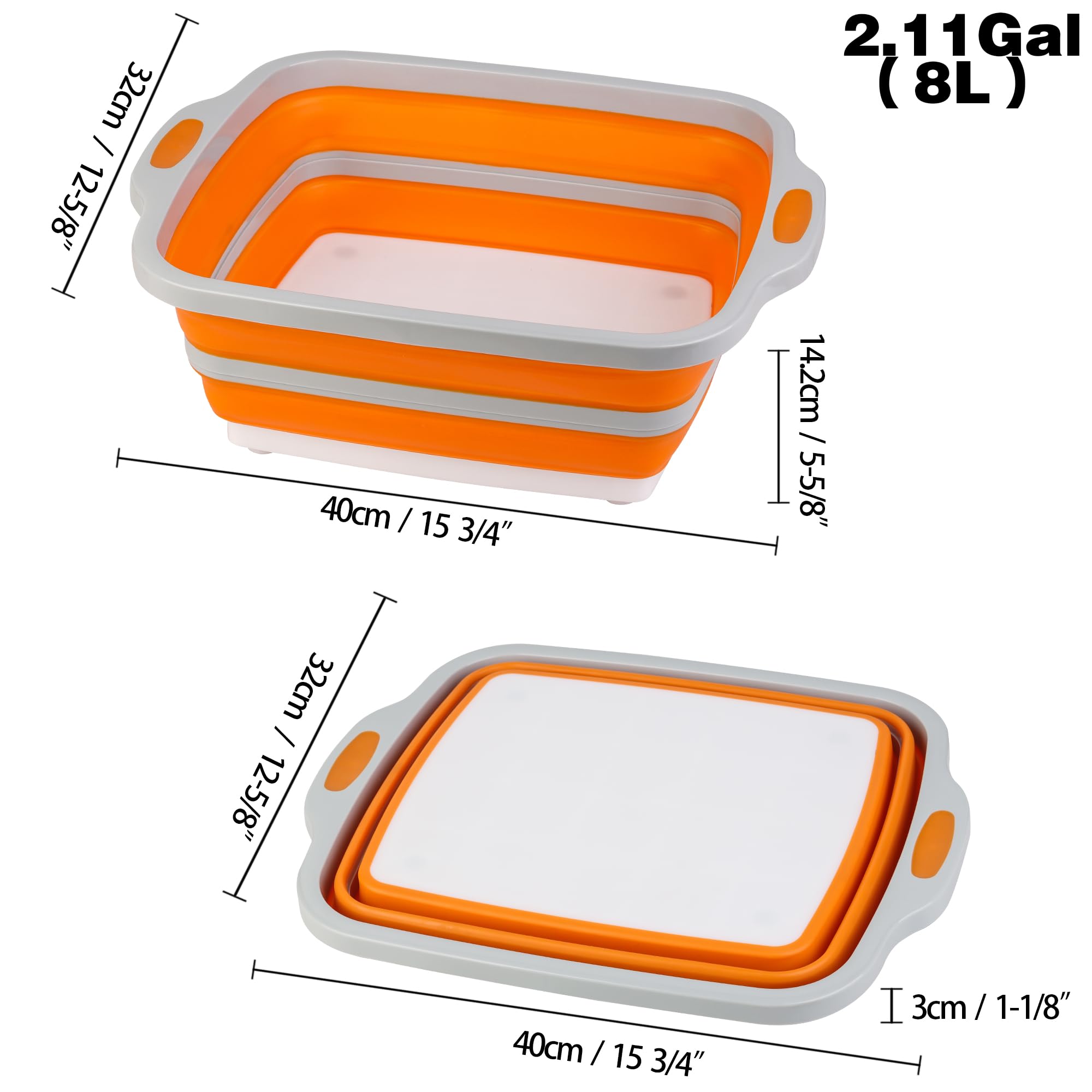 Tiawudi tina-colapsable-para-camping: lavadero práctico para camping y lavado.