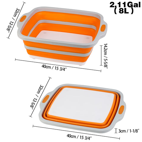 Tiawudi tina-colapsable-para-camping: lavadero práctico para camping y lavado.