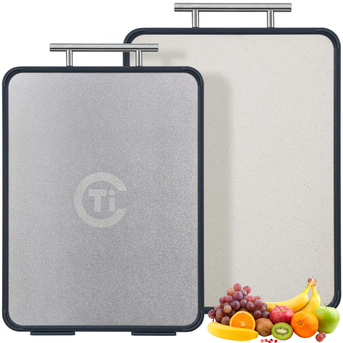 Tabla de corte Tibbicc, doble lado, ideal para carne y vegetales, evita mezclar sabores.