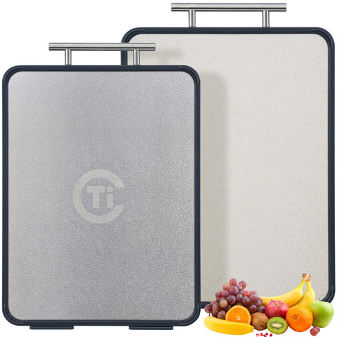 Tabla de corte Tibbicc, doble lado, ideal para carne y vegetales, evita mezclar sabores.