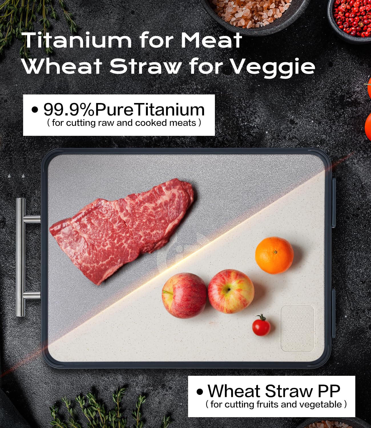 Tibbicc, lado PP para vegetales, separación clara y preparación limpia.
