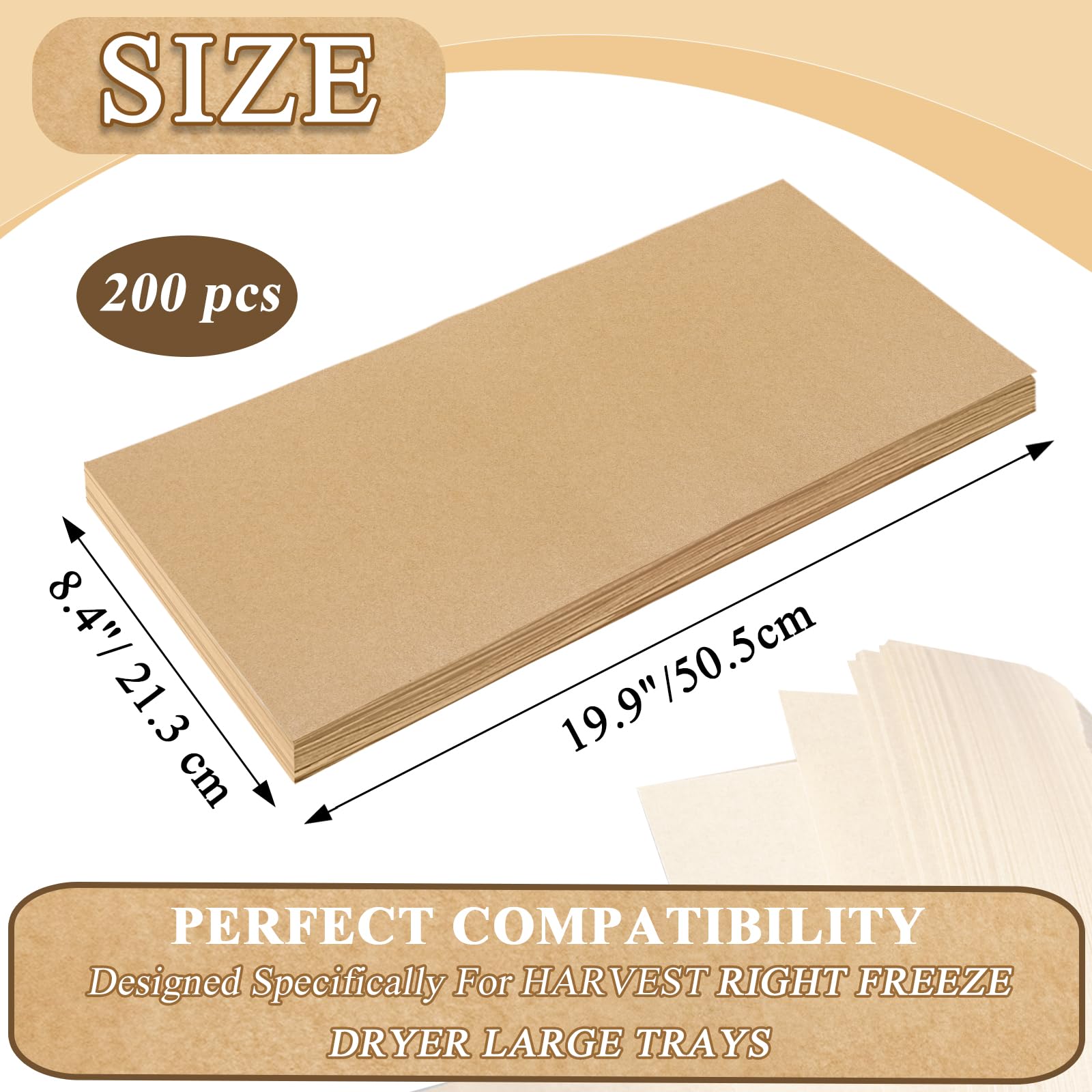 TiciKim papel pergamino 45gsm, compatible con Harvest Right, antiadherente y seguro.