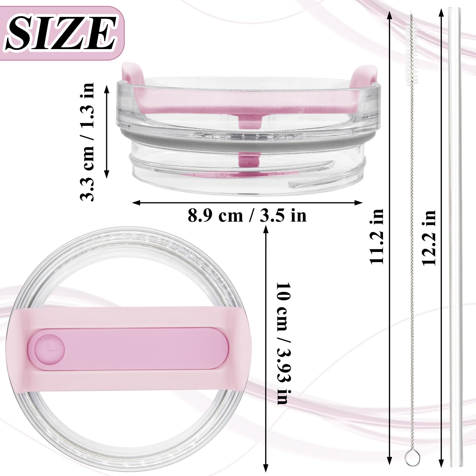 TiciKim tapa giratoria de tres modos para Stanley Quencher 40oz, cómoda para beber