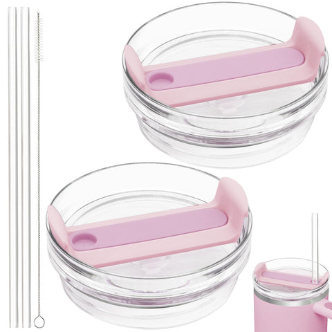 TiciKim tapa para Stanley Quencher 40oz rosa claro, reemplazo estable para tu taza