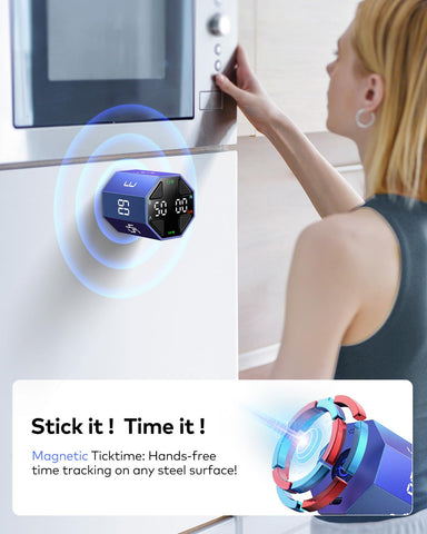 Ticktime Cubo Pomodoro cargador-usb-c: evita baterías y se recarga rápidamente.