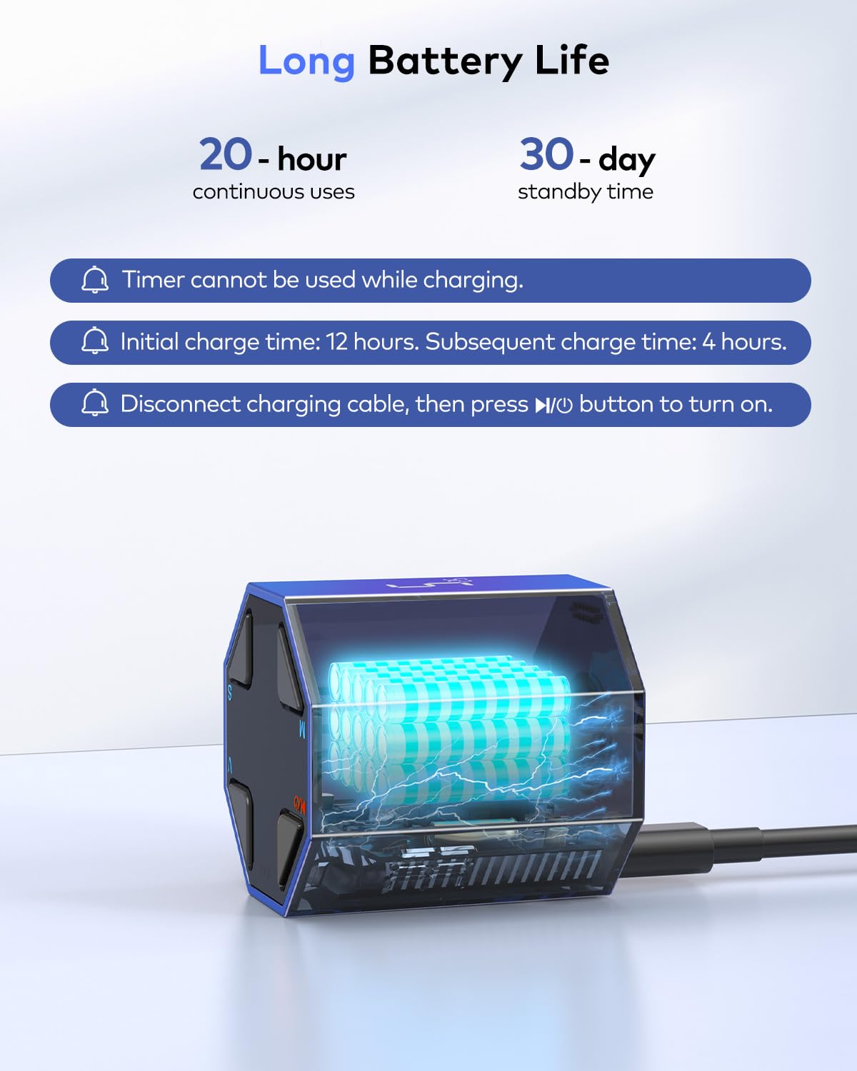 Ticktime Cubo Pomodoro diseño-compacto: cabe en la palma o en la bolsa.