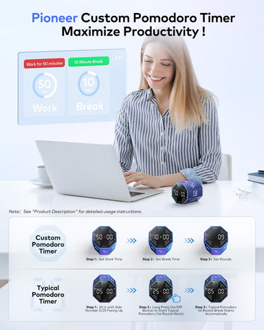 Ticktime Cubo Pomodoro pausa-reanudacion: cambia de tarea sin perder el ritmo.