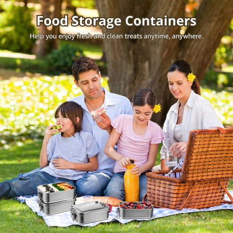 Tideme contenedores-almuerzo-4unidades-acero-inoxidable, útiles para planificar almuerzos semanales.