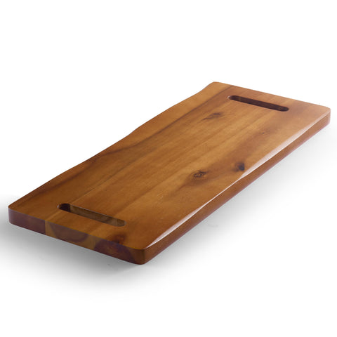 Tidita tablero grande de acacia con mangos, ideal para servir quesos y aperitivos.
