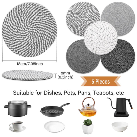 Tidponra salvamanteles trivet diseño bohemio, ideal para platos calientes y decoración
