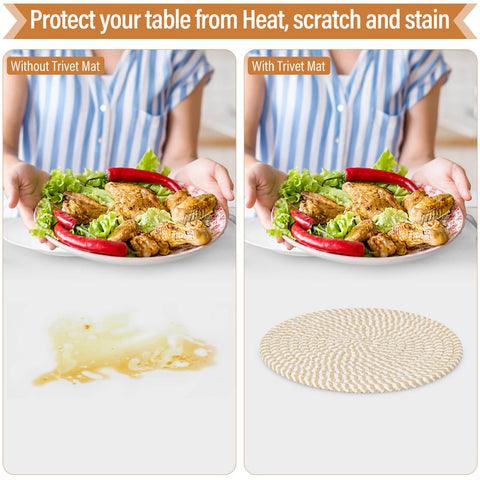 Tidponra trivet lavable a mano o a máquina facilita la limpieza.