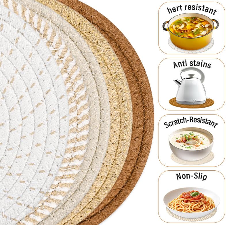 Tidponra salvamanteles trivet protege superficies de calor y manchas.