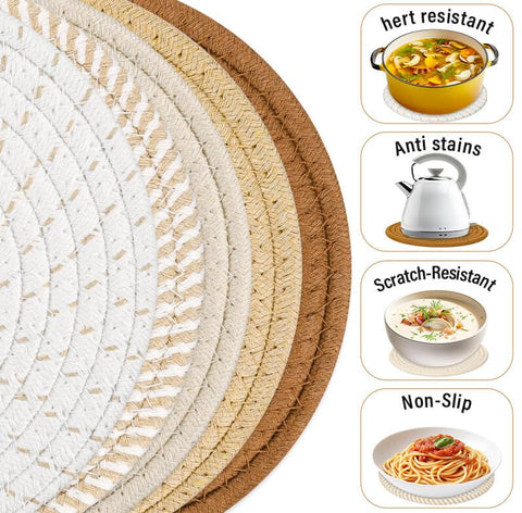 Tidponra salvamanteles trivet protege superficies de calor y manchas.