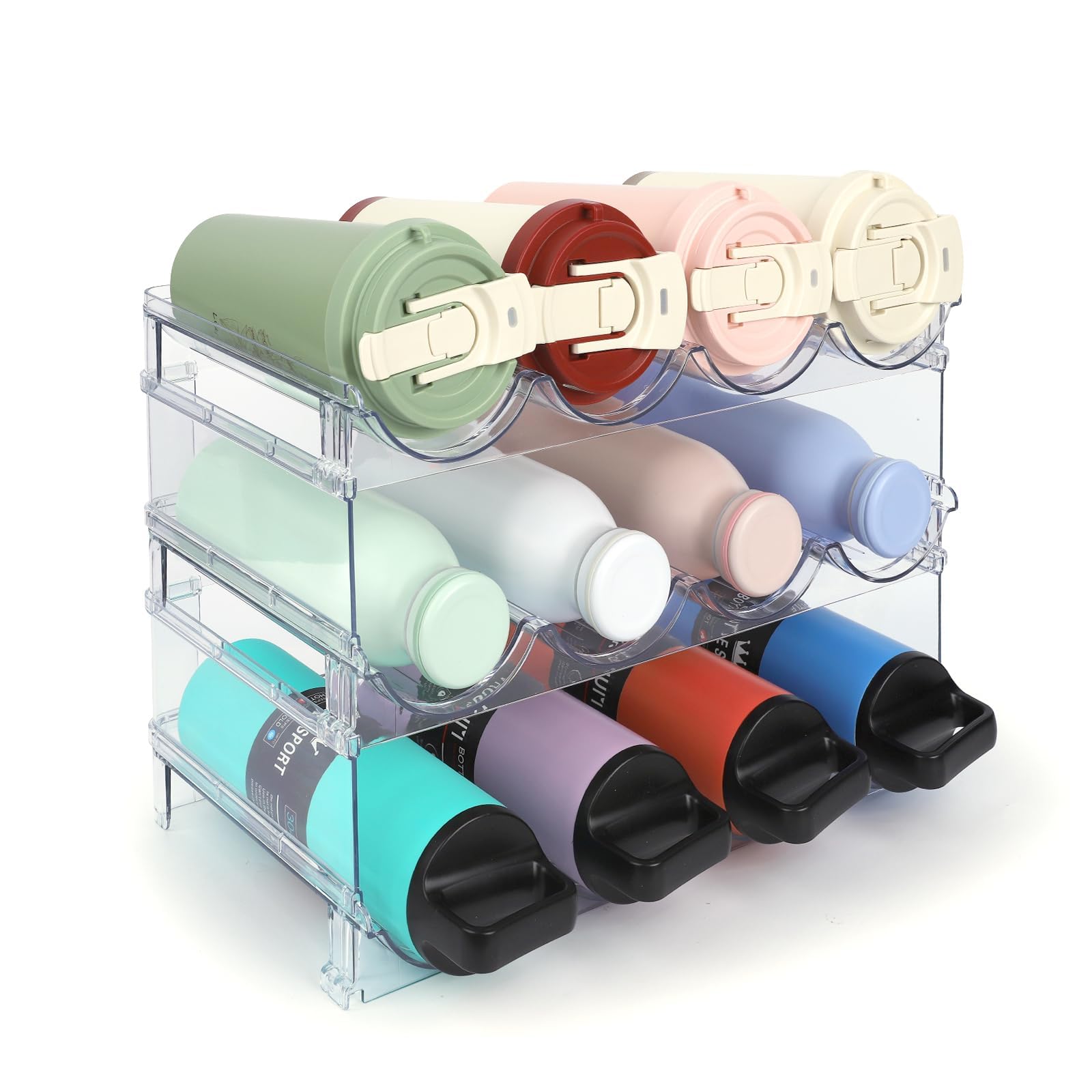 Organizador TIDY SAVANT de 3 piezas, vista clara y apilable para despensas.