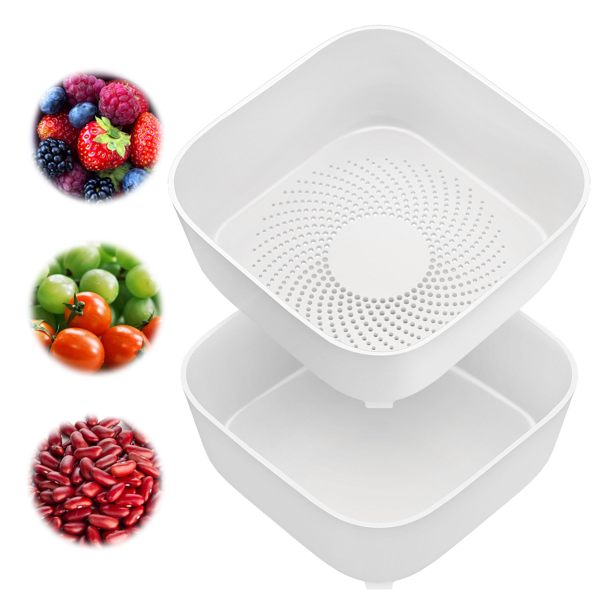Tidytale colador drenaje rápido para frutas y verduras.