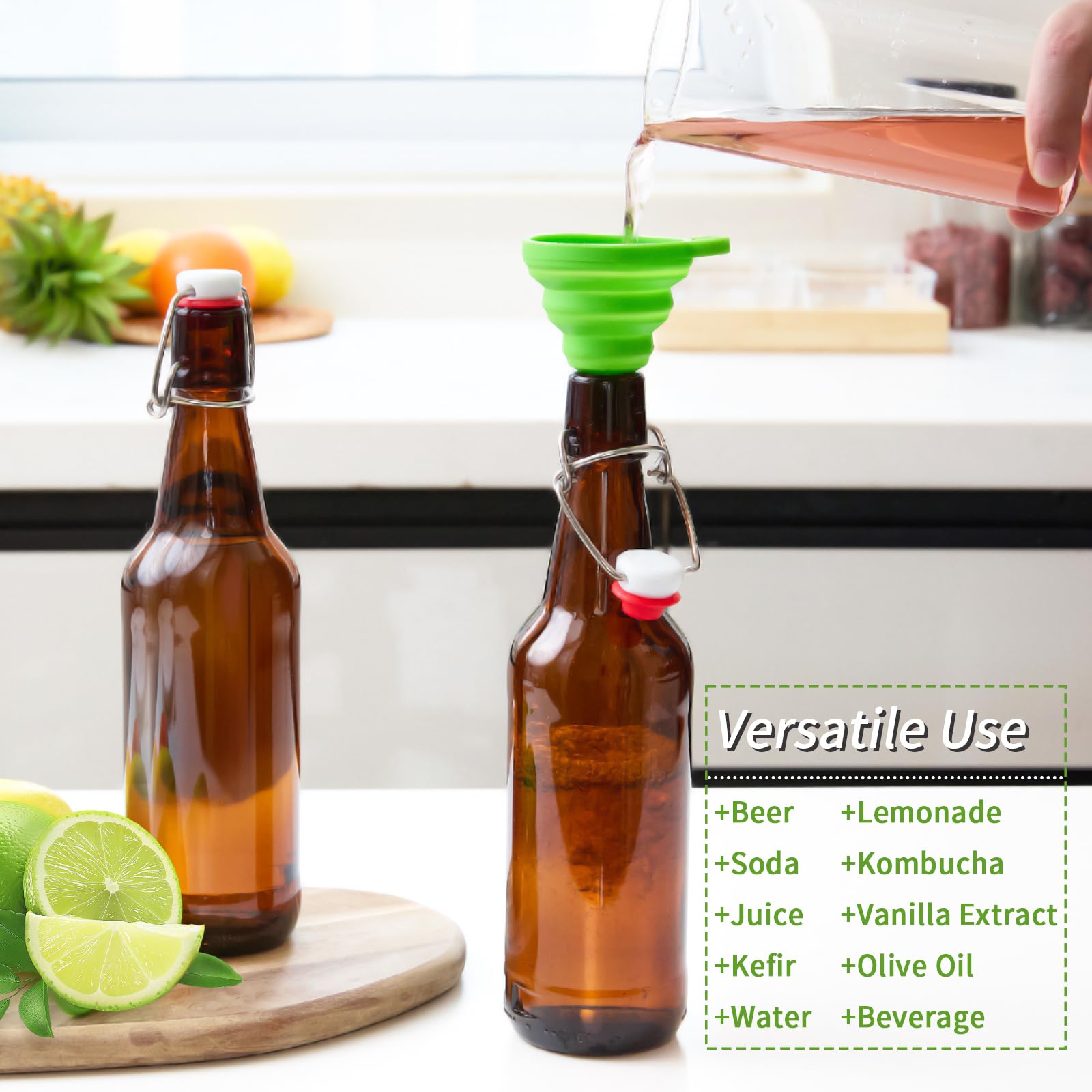 TienChoo botellas 12oz para bebidas, aceites y extractos.