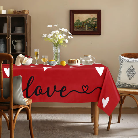 Decoración para el hogar de San Valentín con mantel Tieshankao