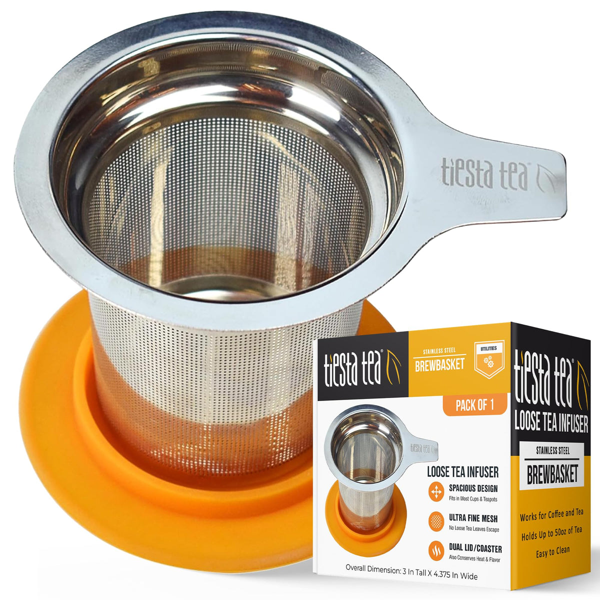 Infusor Tiesta Tea Brewbasket, infusor de acero inoxidable para infusiones limpias.