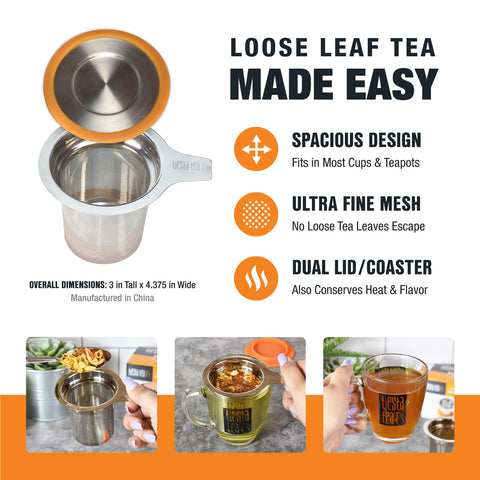 Limpieza fácil Tiesta Tea Brewbasket, enjuague rápido tras cada uso.