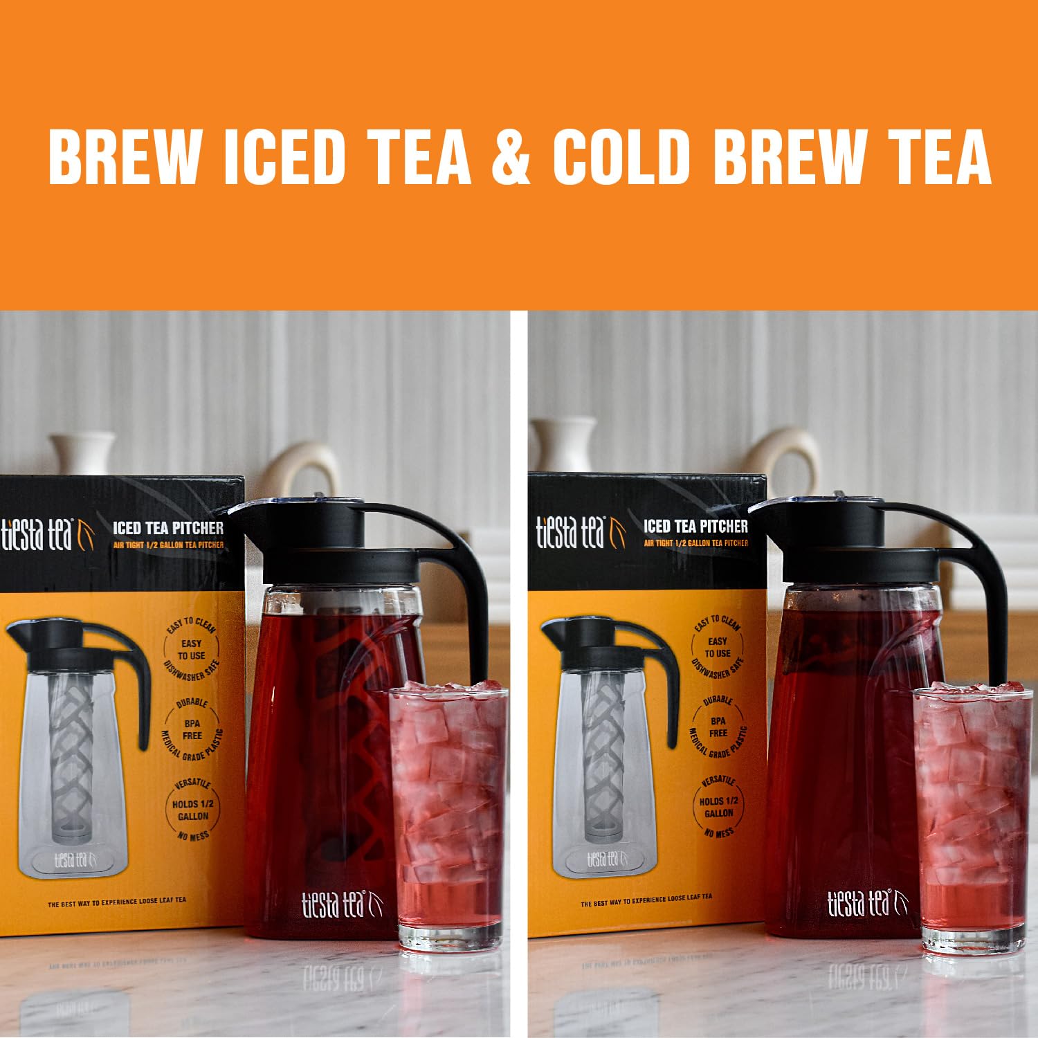 Tiesta Tea capacidad media galón para familia u oficina.