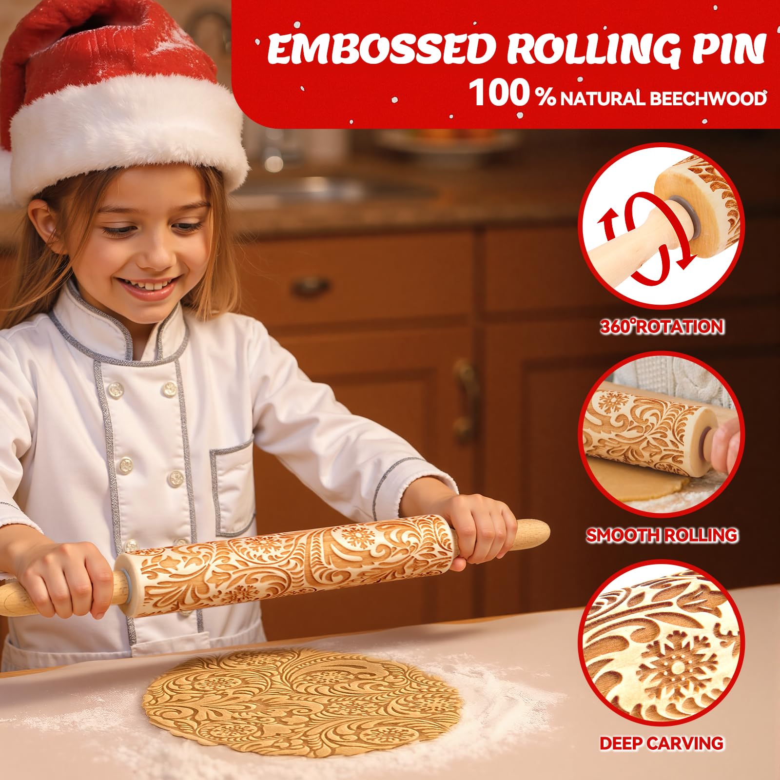 Tietoc rodillo usos múltiples para masa, pasta y pasteles