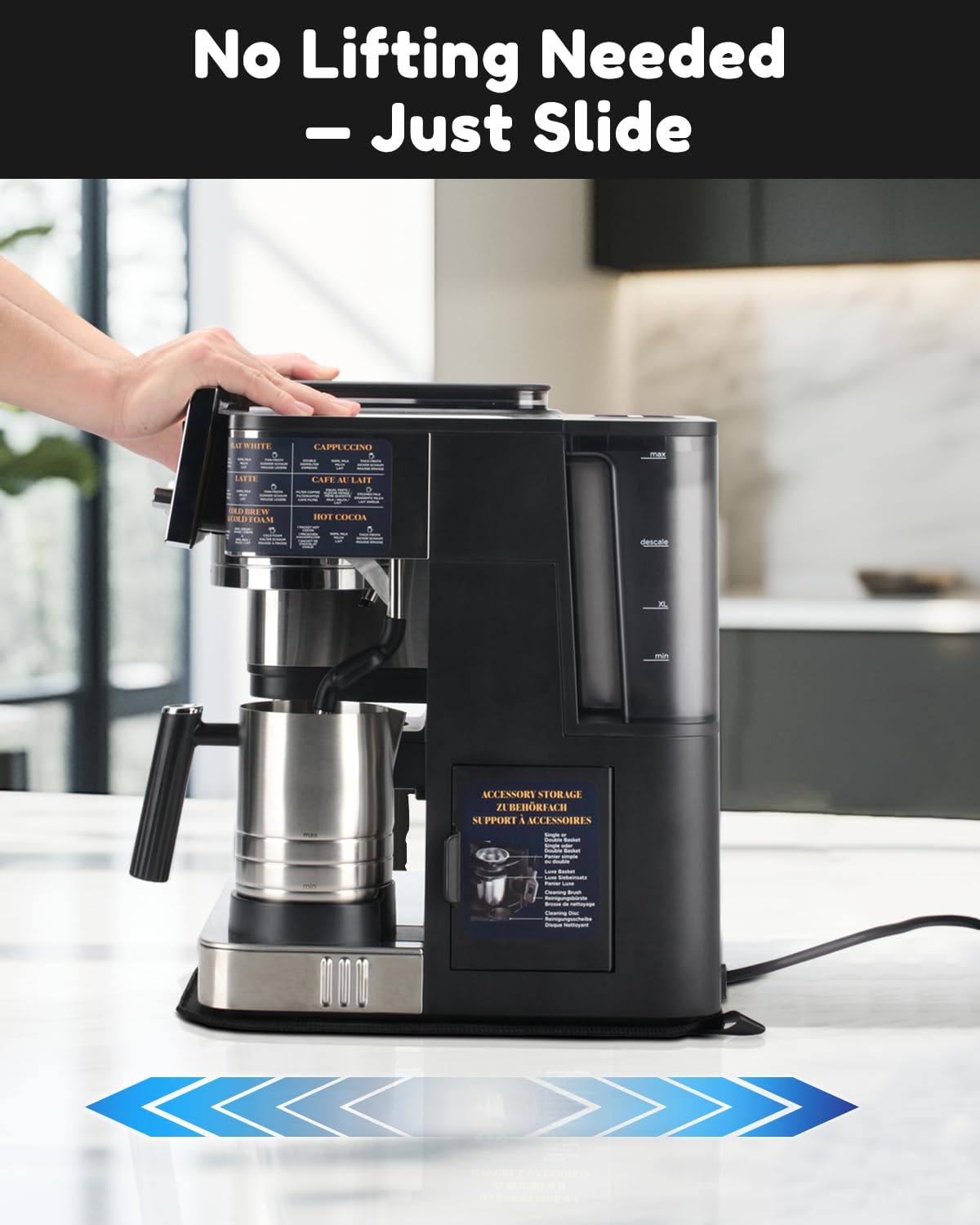Almohadilla deslizante Tiga para Ninja ES601/ES701, base antideslizante protege la mesa durante el uso.