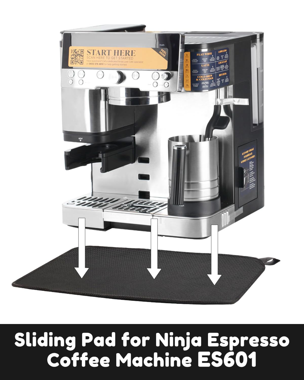 Almohadilla deslizante Tiga para Ninja ES601/ES701, superficie lisa facilita movimientos sin esfuerzo.