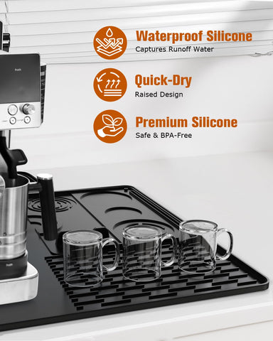 Uso doméstico: estera de silicona para máquinas de espresso en casa.