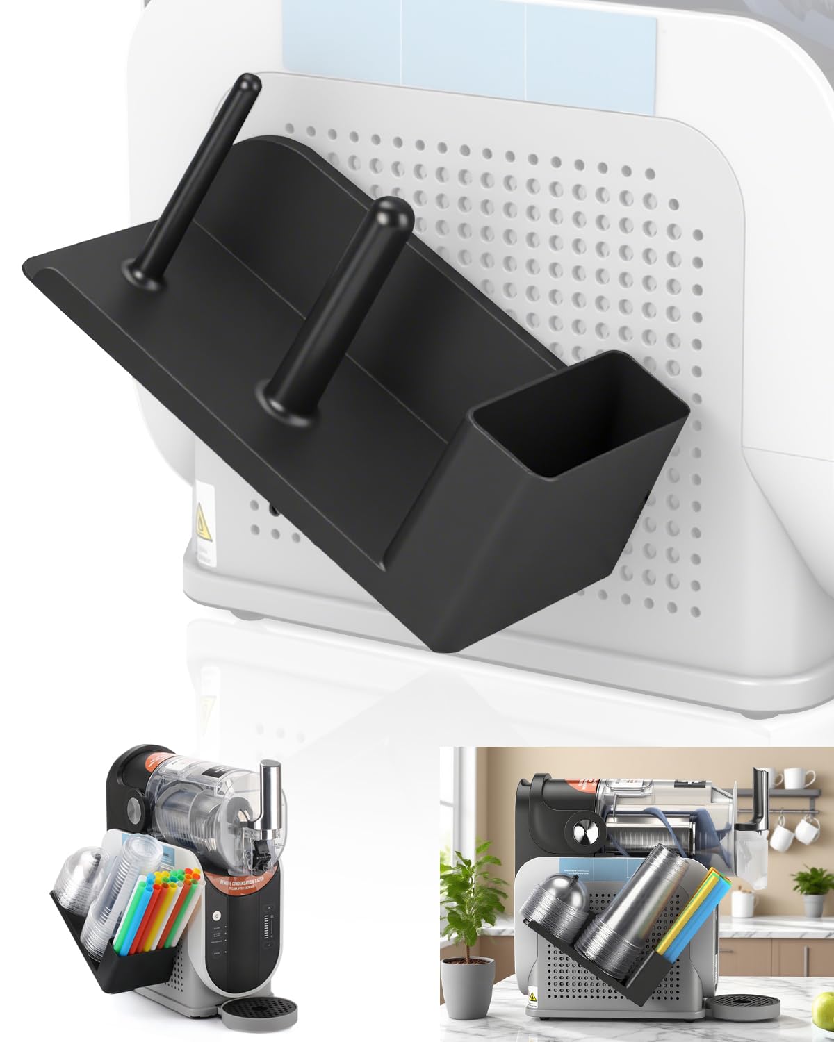 Organizador de tazas de Tiga para Ninja Slushie FS301, ordena la encimera durante la preparación.