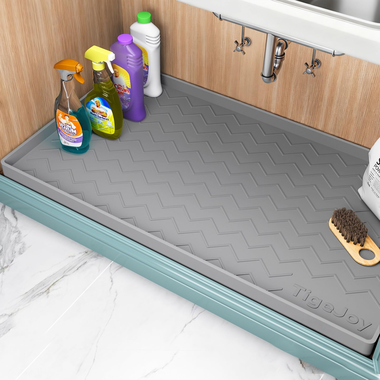 TigeJoy almohadilla bajo fregadero impermeable protege gabinetes