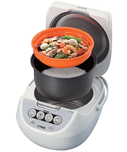 Tiger JBV-A10U caja contiene accesorios y libro de recetas para ideas de cocina.