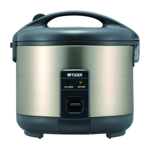 Tiger JNP-S55U arrocera, vista frontal, ideal para porciones pequeñas y servicio diario.
