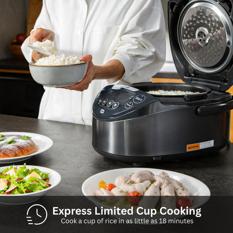 Tiger JPW-H10U capacidad de 5,5 tazas cocidas para comidas grandes.