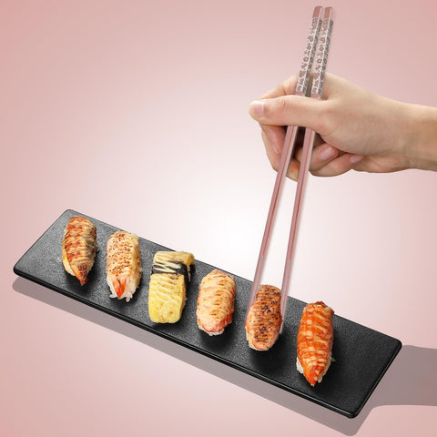 TIICOO palillos de 23.6 cm, longitud profesional para cocinar y servir.