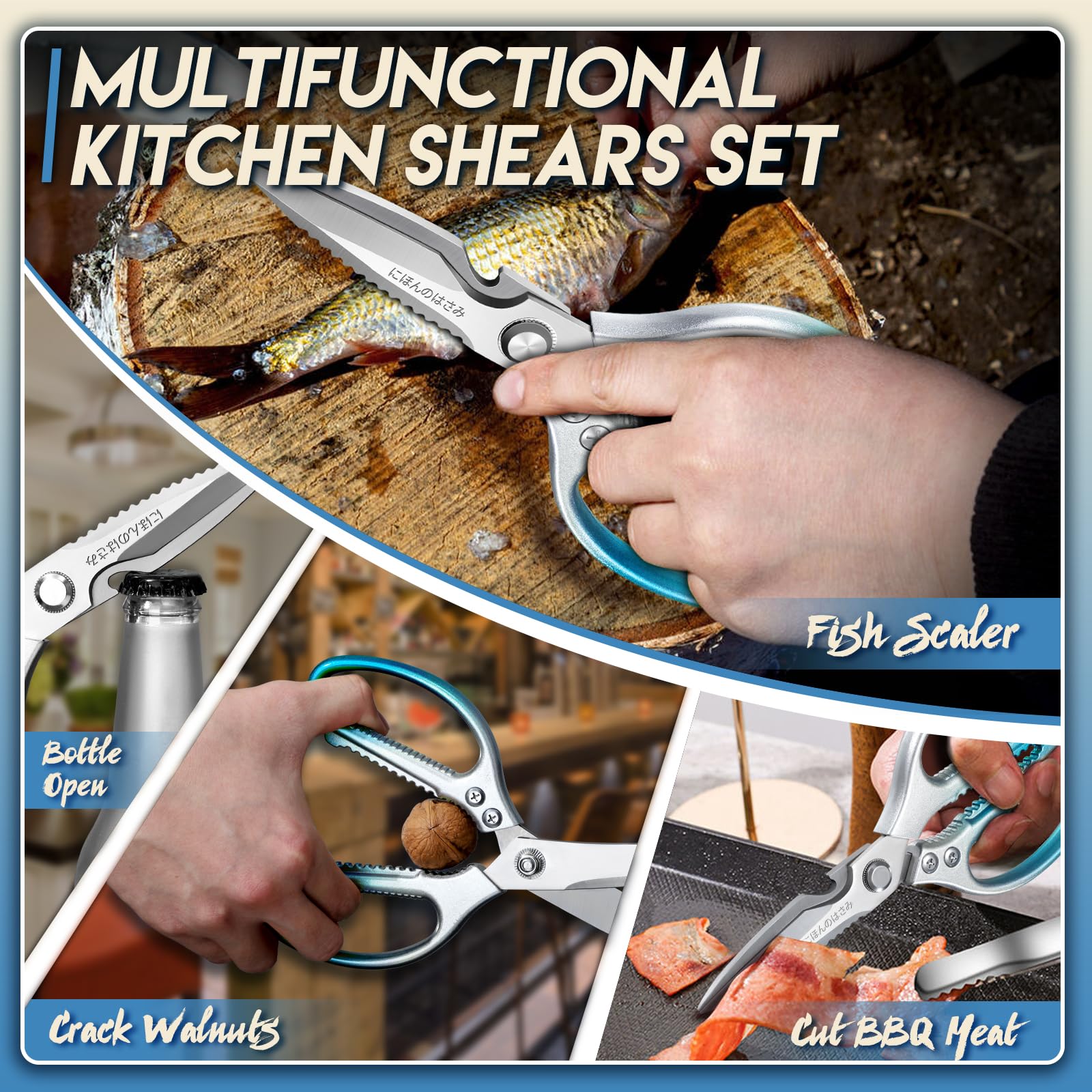 Tijeras TIJERAS de acero inoxidable para cortes duraderos en la cocina