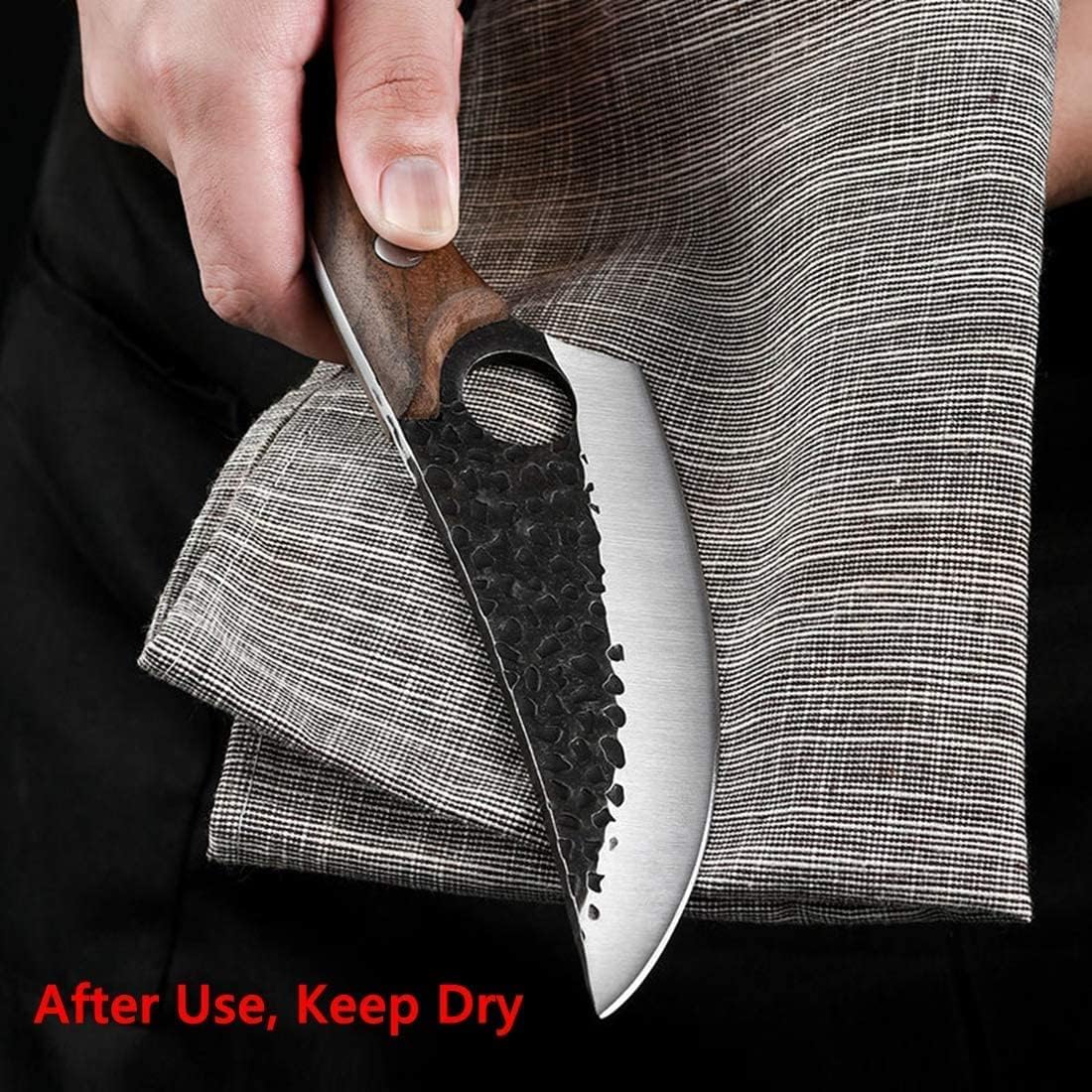 Cuchillo Huusk Viking de TIJERAS, apto para cocina y camping al aire libre