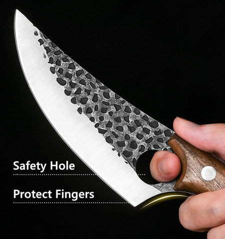 Cuchillo Huusk Viking de TIJERAS, mango ergonómico para uso cómodo prolongado